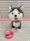 Cute plush toys of licking cats and dogs with tongues and tails, cute little dog dolls, and children's toys for learning to talk Specification image